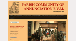 Desktop Screenshot of annunciationbvmchurch.org