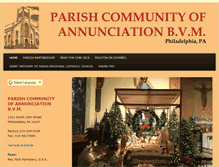 Tablet Screenshot of annunciationbvmchurch.org